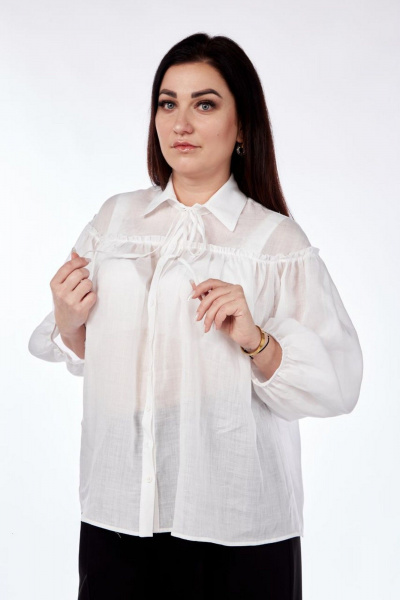 Блуза Nati Brend 0013 белый - фото 5