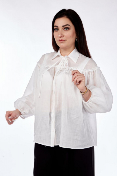 Блуза Nati Brend 0013 белый - фото 3