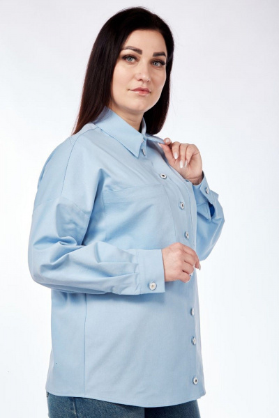 Рубашка Nati Brend 0017 голубой - фото 3