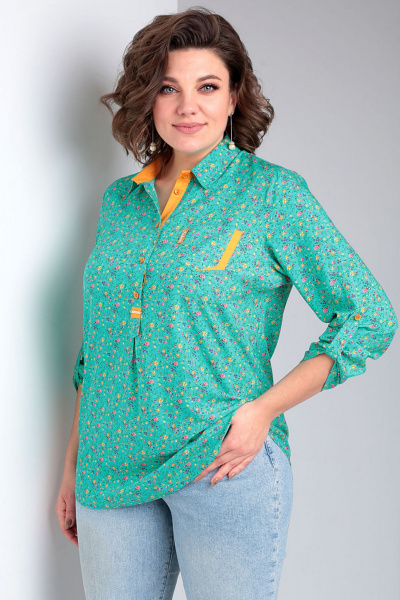 Блуза Таир-Гранд 62424 зеленый - фото 1