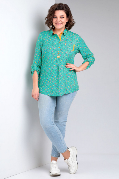 Блуза Таир-Гранд 62424 зеленый - фото 6