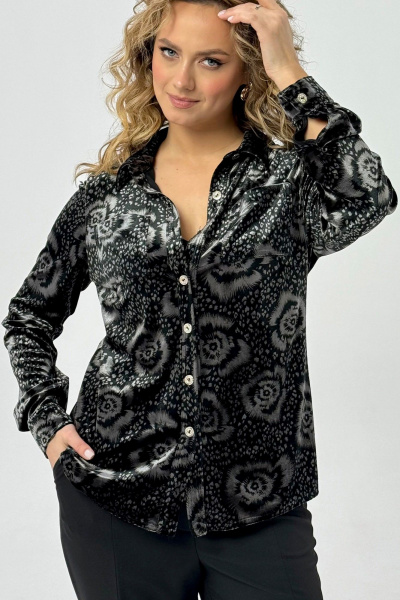 Блуза Condra 16236 черно-серый - фото 1