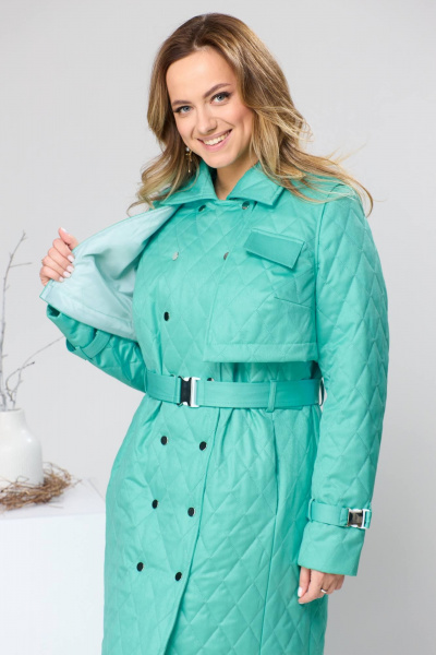 Плащ Romanovich Style 9-2209 бирюза - фото 12