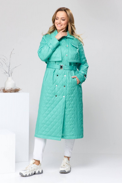 Плащ Romanovich Style 9-2209 бирюза - фото 10