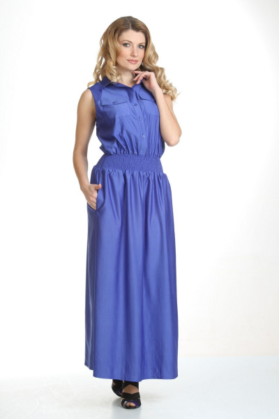 Платье Liona Style 430 синий - фото 1