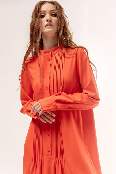 Платье FLAIM 1043.02 оранжевый - фото 4