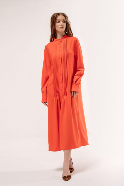 Платье FLAIM 1043.02 оранжевый - фото 2