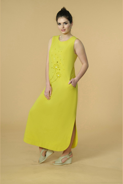 Платье Luana Plus Т451 горчица - фото 1