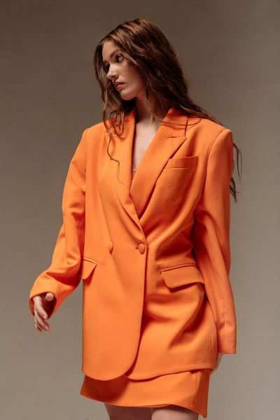 Жакет, юбка FLAIM 1061 оранжевый - фото 11