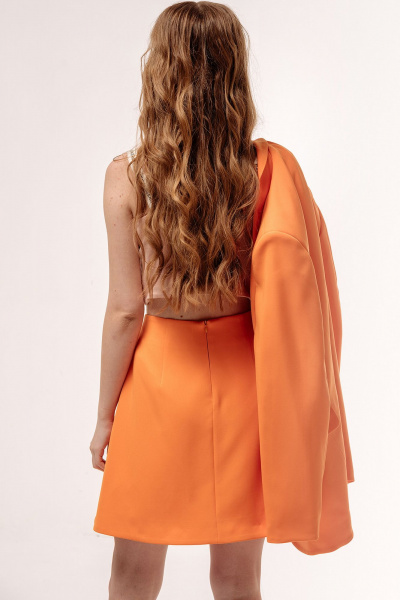 Жакет, юбка FLAIM 1061 оранжевый - фото 10
