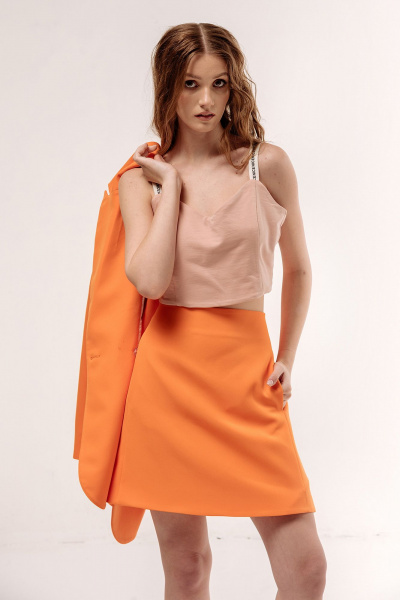 Жакет, юбка FLAIM 1061 оранжевый - фото 9