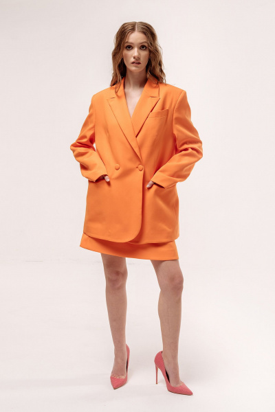Жакет, юбка FLAIM 1061 оранжевый - фото 8
