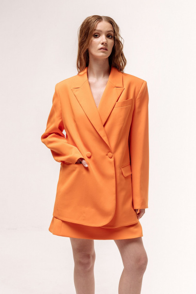 Жакет, юбка FLAIM 1061 оранжевый - фото 7