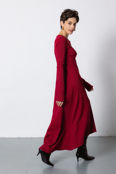 Платье Krasa М379-24 бордо - фото 15