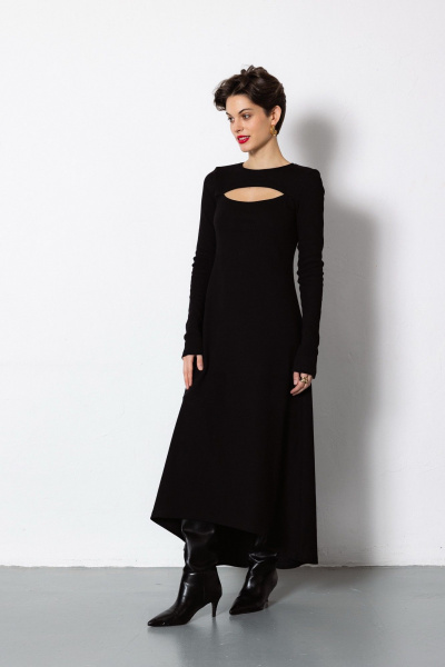 Платье Krasa М379-24 черный - фото 2