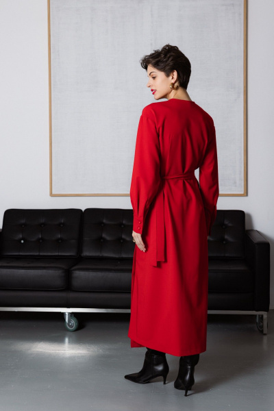 Платье Krasa М380-24 красный - фото 8