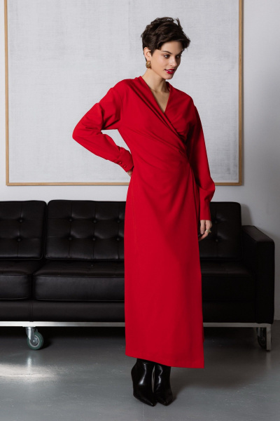 Платье Krasa М380-24 красный - фото 5