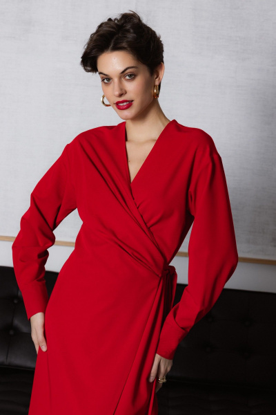 Платье Krasa М380-24 красный - фото 2