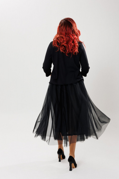 Блуза, юбка Mubliz 137 черный-черный - фото 13