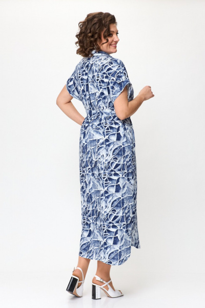 Платье Michel chic 993/1 синий,белый - фото 7