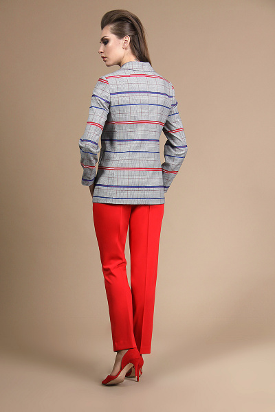 Блуза, брюки, жакет Olegran О439 красный - фото 2