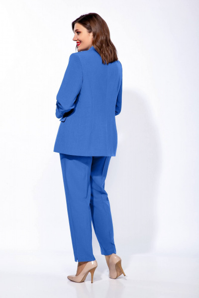 Блуза, брюки, жакет Ольга Стиль С-656 светло-синий - фото 2