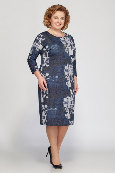 Платье Tellura-L 1382 темно-синий - фото 1