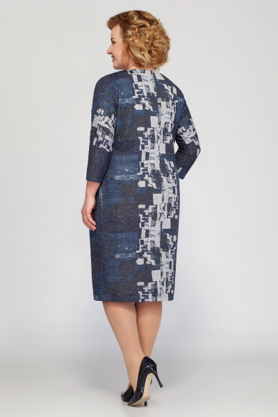 Платье Tellura-L 1382 темно-синий - фото 2
