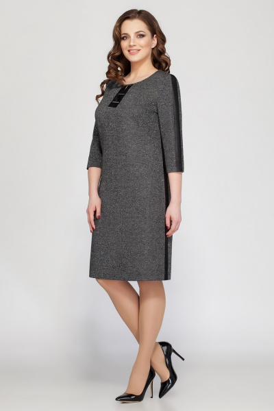 Платье Tellura-L 1391 темно-серый - фото 1