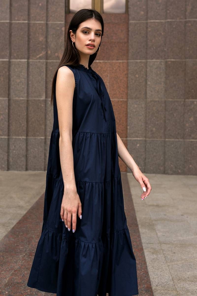 Платье JKY DO-035 темно-синий - фото 2