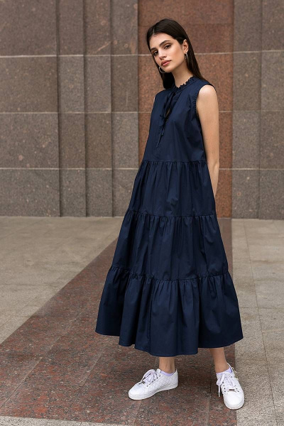 Платье JKY DO-035 темно-синий - фото 1
