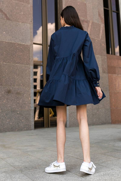 Платье JKY DO-036 темно-синий - фото 4