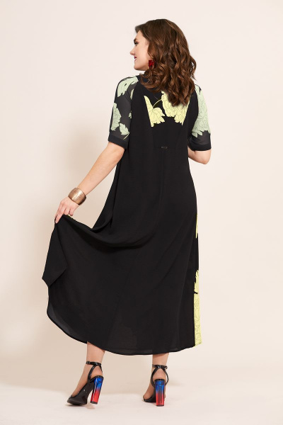 Платье Mubliz 359 черный-лимон - фото 2