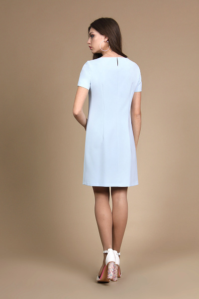 Платье Alani Collection 729 бледно-голубой - фото 2