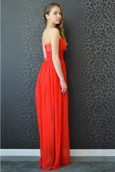 Платье Lejole 1519 красный - фото 2