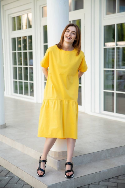 Платье Ivera 874 желтый - фото 7