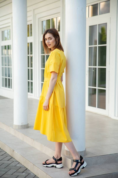 Платье Ivera 874 желтый - фото 4