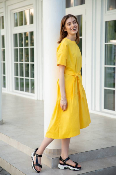 Платье Ivera 874 желтый - фото 3