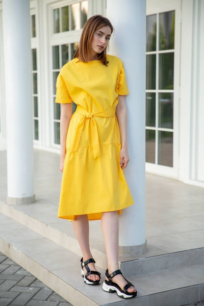 Платье Ivera 874 желтый - фото 2