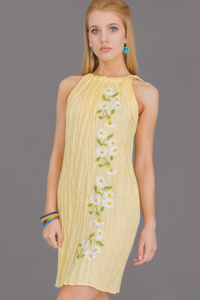 Платье Ружана 175-4 нежно-желтый - фото 1