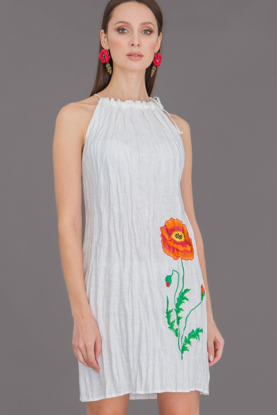 Платье Ружана 252-4 белый - фото 1