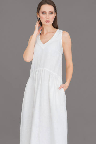 Платье Ружана 319-2 белый - фото 2
