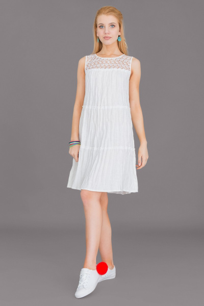 Платье Ружана 326-2 белый - фото 2