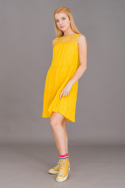 Платье Ружана 326-2 желтый - фото 1