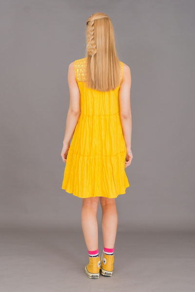Платье Ружана 326-2 желтый - фото 4
