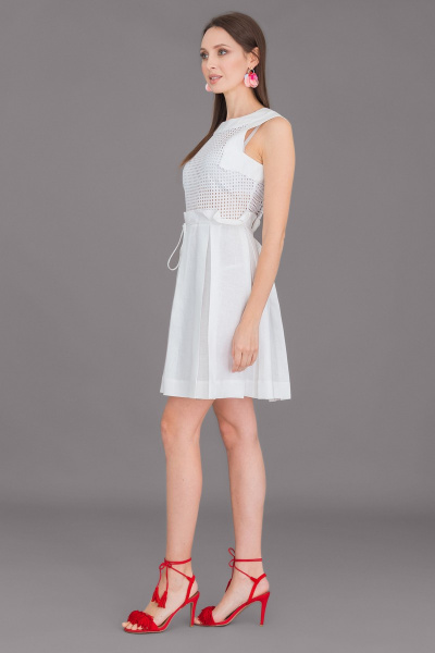Платье Ружана 343-2 белый - фото 4
