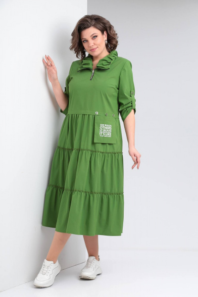 Платье Rishelie 829 зеленый - фото 1