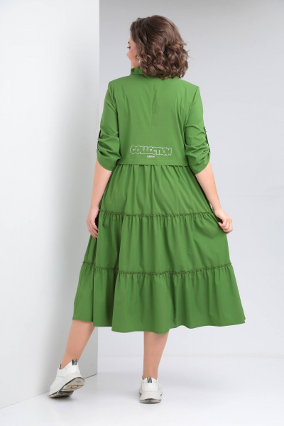 Платье Rishelie 829 зеленый - фото 3