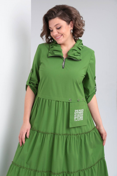 Платье Rishelie 829 зеленый - фото 4