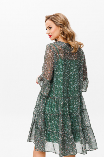 Платье Anastasia 1093 зеленый(цветочный_принт) - фото 10